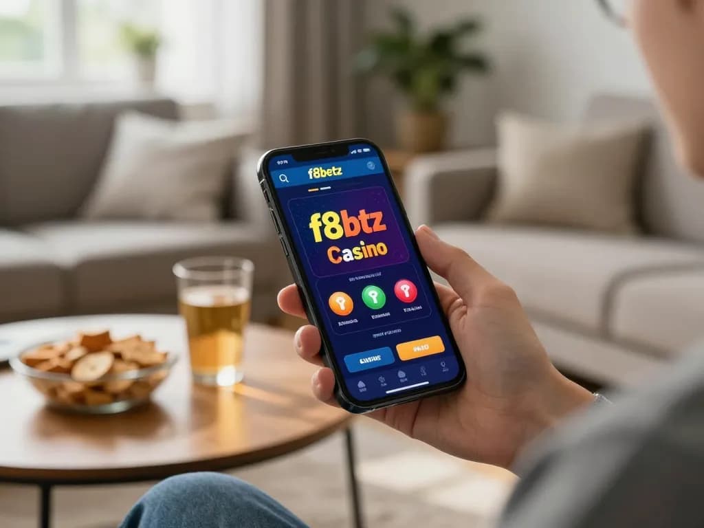 Engage with f8betz casino app for online betting in a cozy home setup.