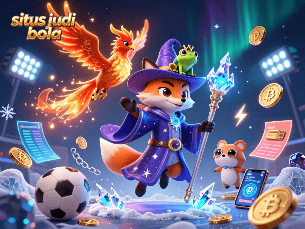 Experience situs judi bola with thrilling sports betting elements and vibrant illustrations.