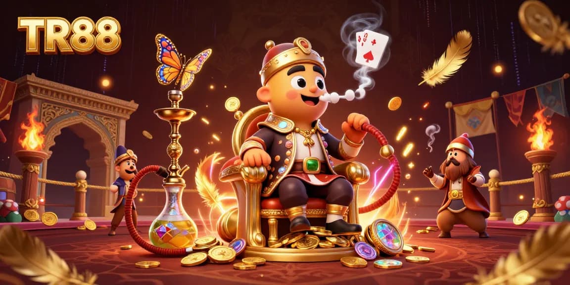 Experience TR88's thrilling online gaming platform through engaging visuals of gaming elements.