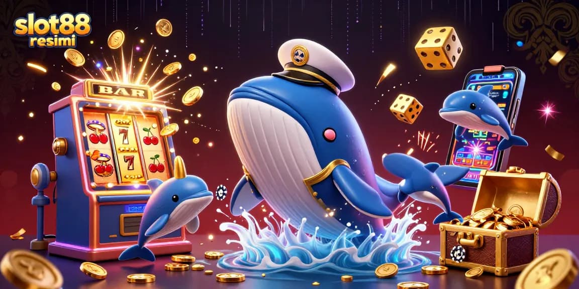 Experience thrilling gameplay with slot88 resmi in a vibrant, fun-filled 3D casino scene.