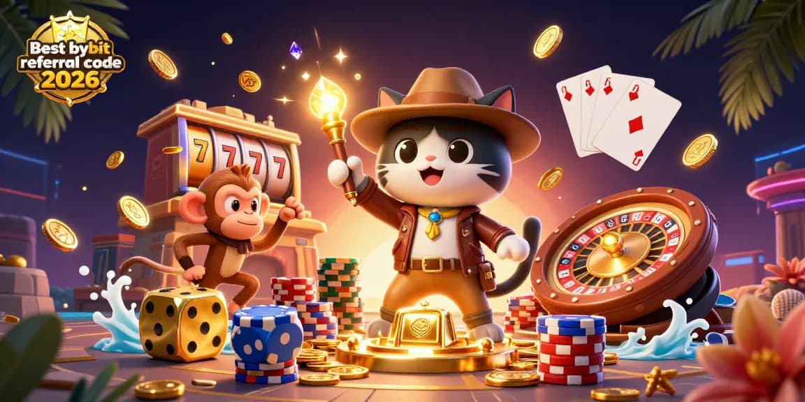 Engage with the Best bybit referral code 2026 while discovering treasures in a vibrant casino-themed adventure.