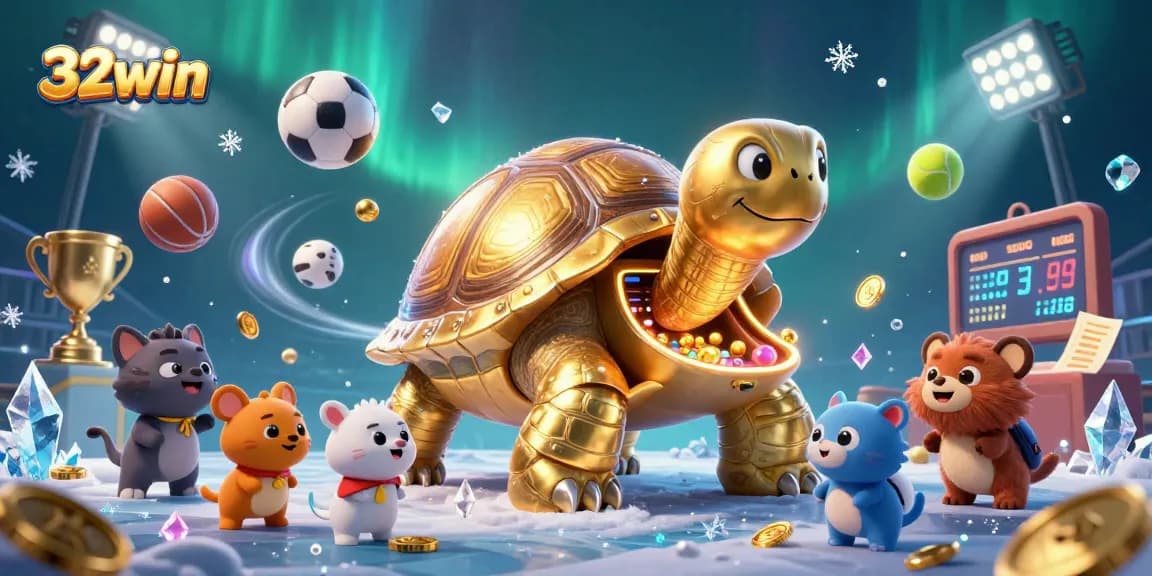 Bet on 32win and win big with thrilling sports action in this vibrant casino scene.