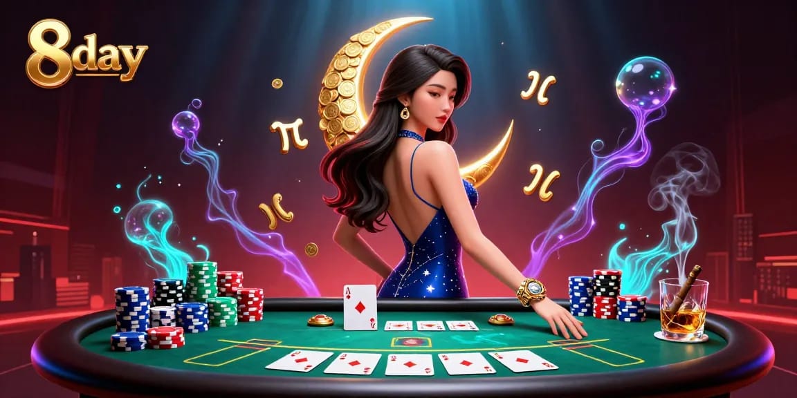 Experience exhilarating poker action at the 8 day casino with stunning visuals and vibrant energy.