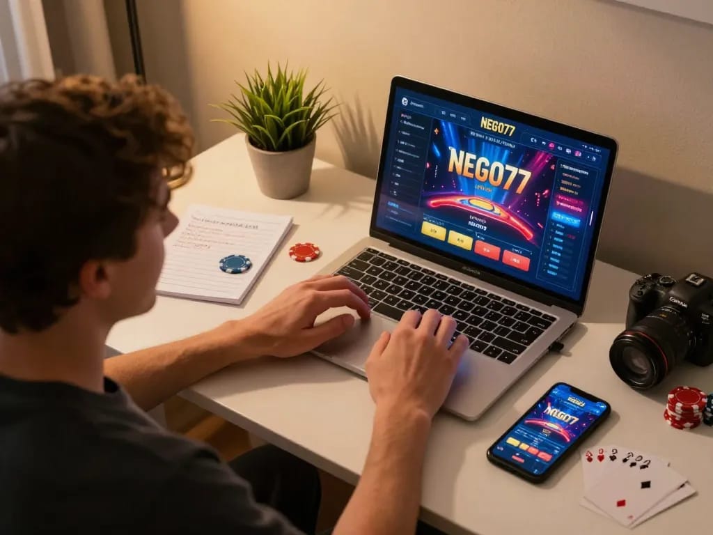 Experience the excitement of NEGO77 online gaming while using the link resmi for secure access.