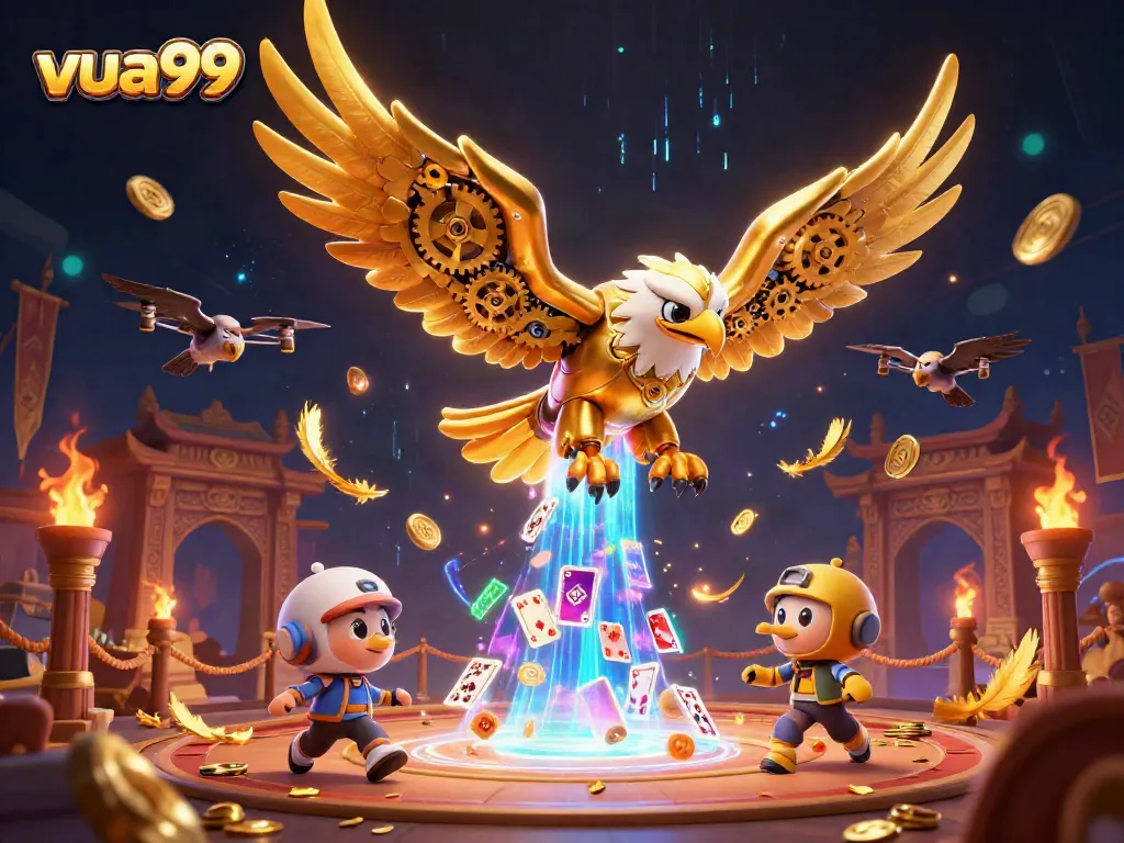 Engage in thrilling gameplay with vua99, captured in a vibrant 3D casino scene.