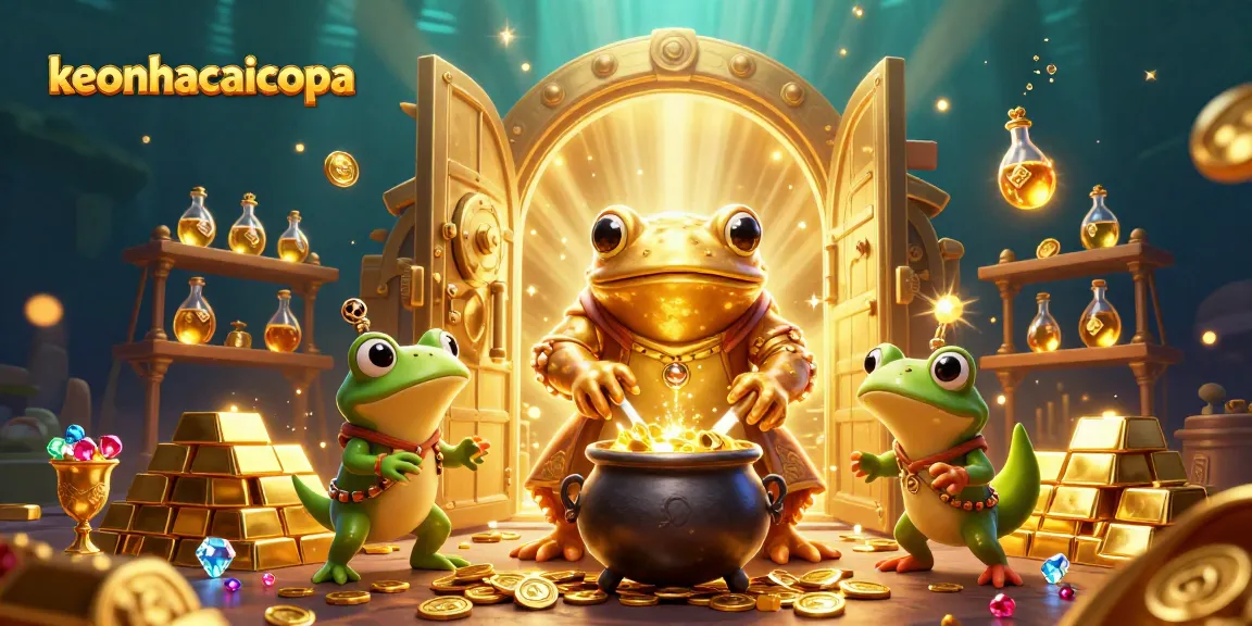 Engaging keonhacaicopa scene showcasing golden alchemy in a magical casino setting.