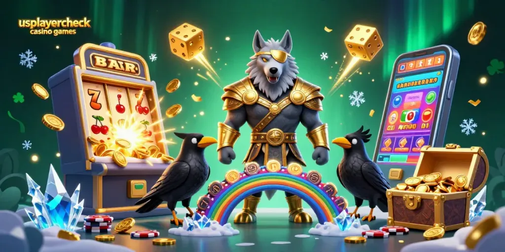 Experience thrilling usplayercheck casino games with dynamic visuals, spinning a jackpot-filled scene.