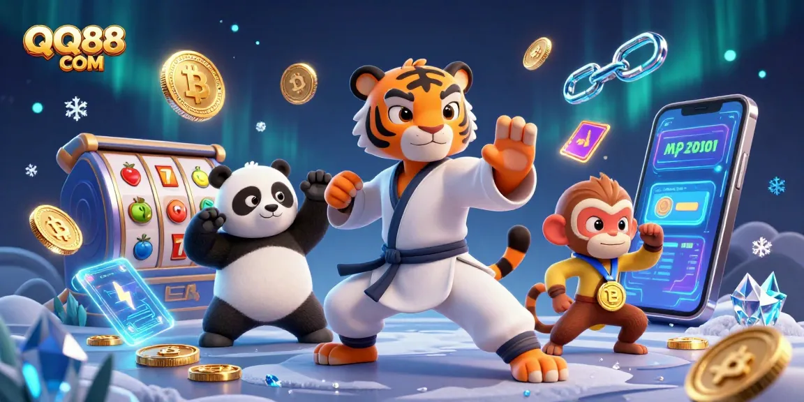 Engage with QQ88 COM's vibrant crypto casino scene featuring dynamic characters and captivating game elements