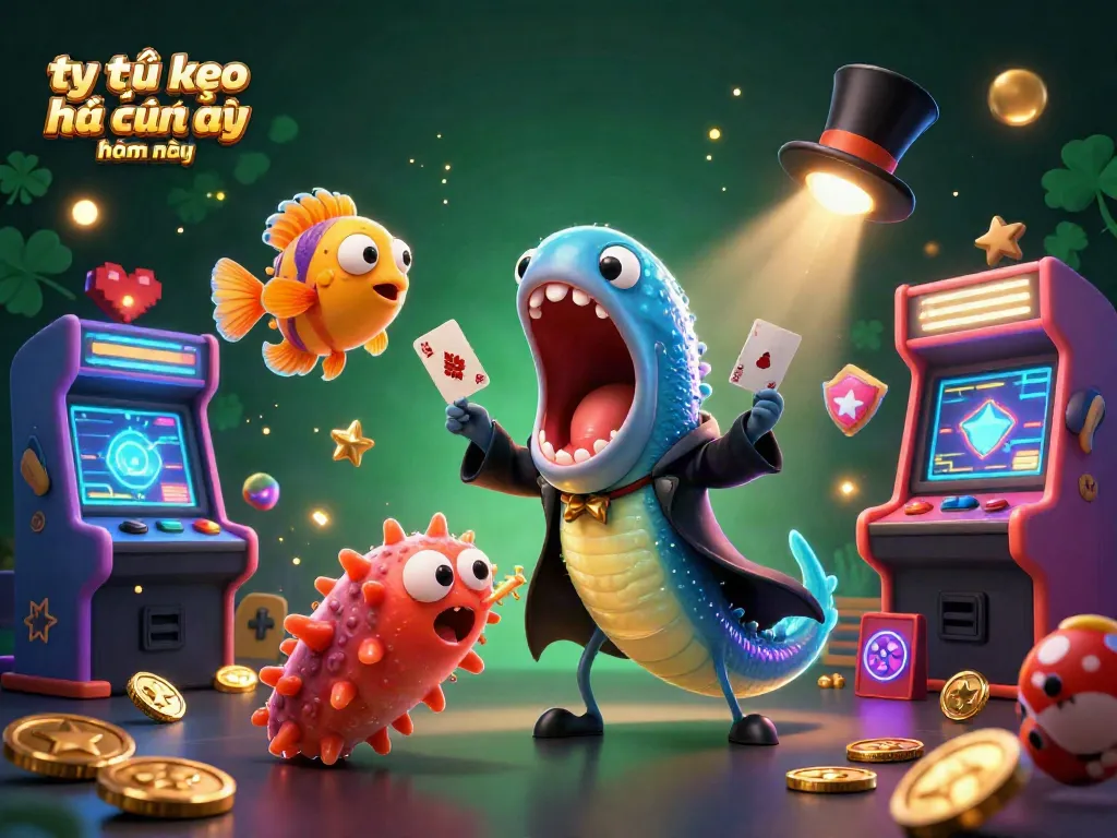 Experience thrilling tỷ lệ kèo nhà cái hôm nay in a vibrant, dynamic casino-themed underwater world.