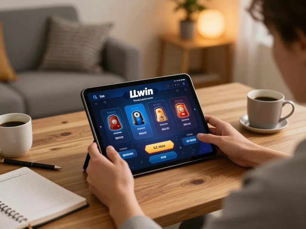 Engaging with LLwin's live dealer game from a cozy home office environment