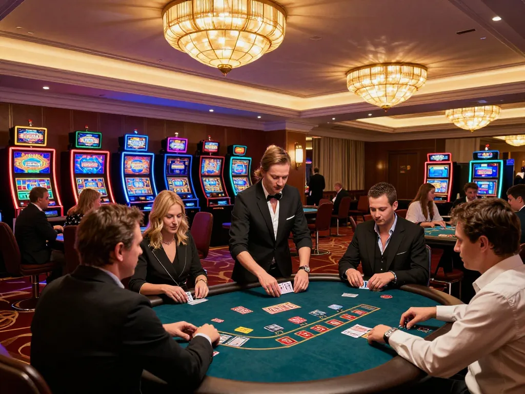 Players engaged at GG88 poker tables, capturing the excitement of casino gaming.