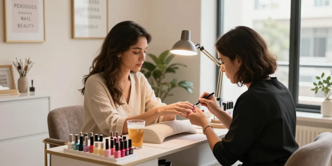 Expert nail technician providing luxurious services at Paradise Nail Beauty salon.