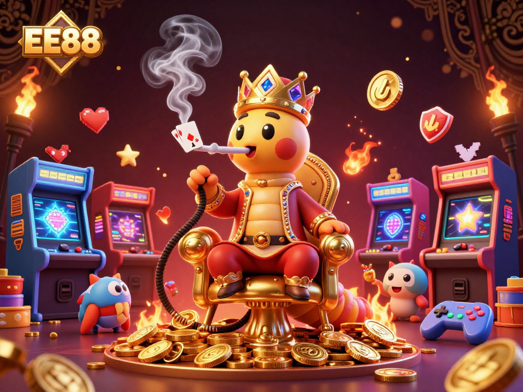Experience winning at EE88 with colorful characters and dynamic gaming elements in a lively casino setting.