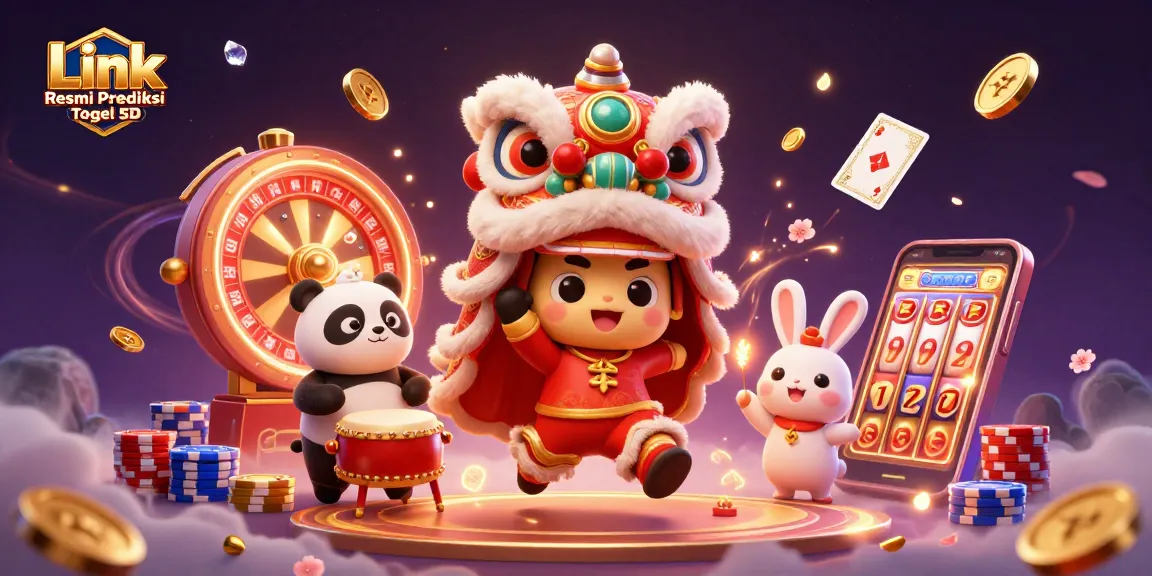 Win big with Link Resmi Prediksi Togel 5D as lions dance and coins cascade in this vibrant 3D casino scene.