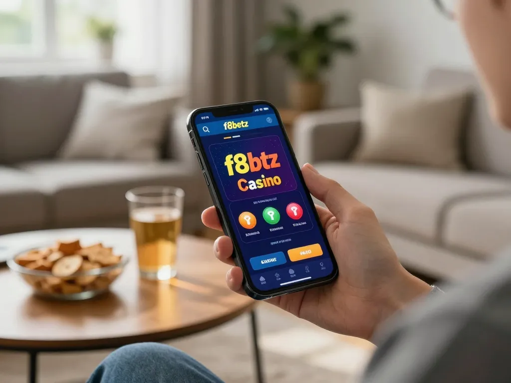 Engage with f8betz casino app for online betting in a cozy home setup.