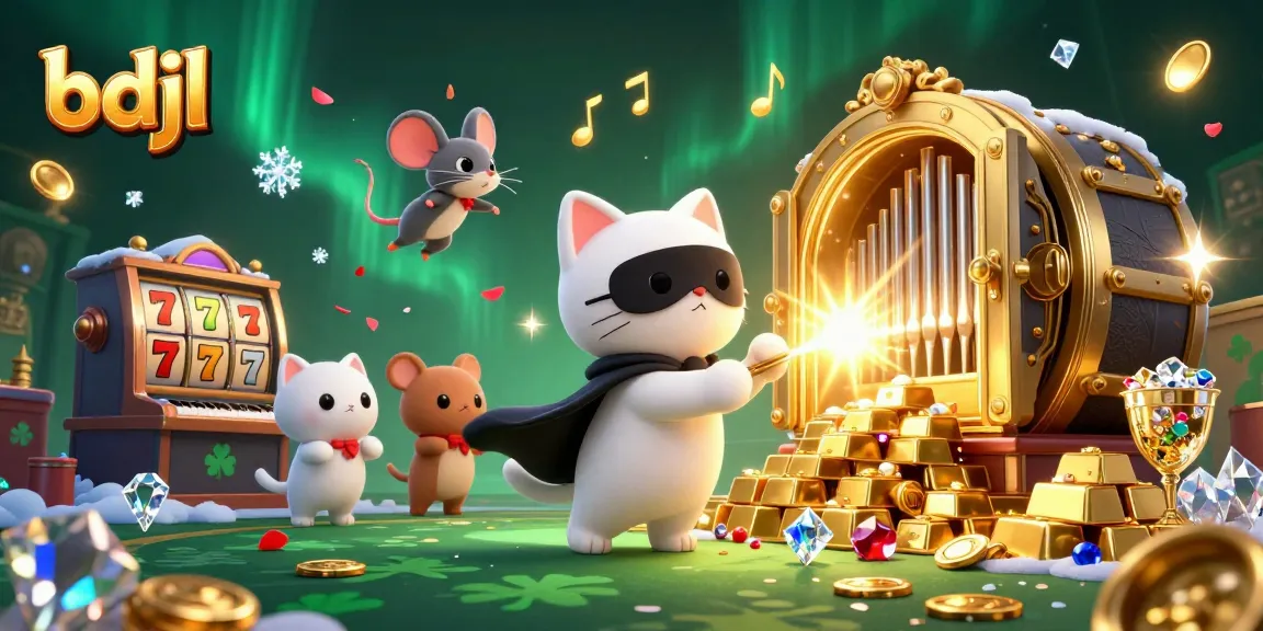 Engage in excitement with bdjl's 3D casino adventure featuring rich illustrations of jackpots and treasures.
