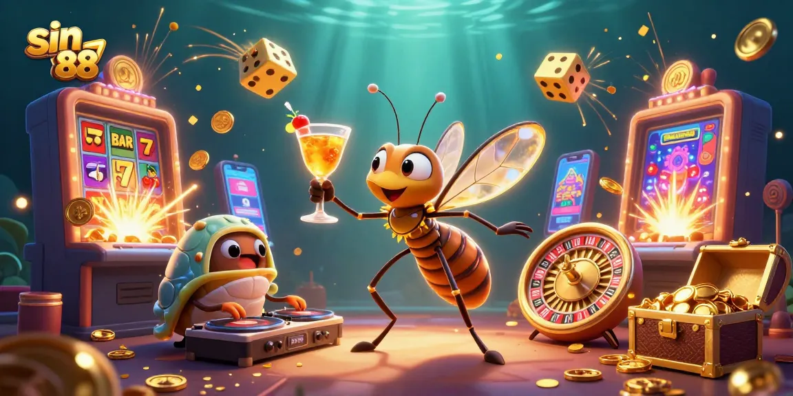 Experience the excitement of sin 88 with vibrant 3D casino characters and dynamic gaming elements.