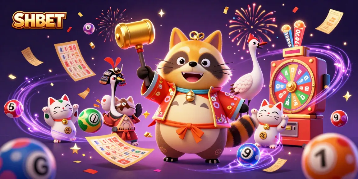 Win big with SHBET as cheerful characters celebrate in a vibrant casino scene.