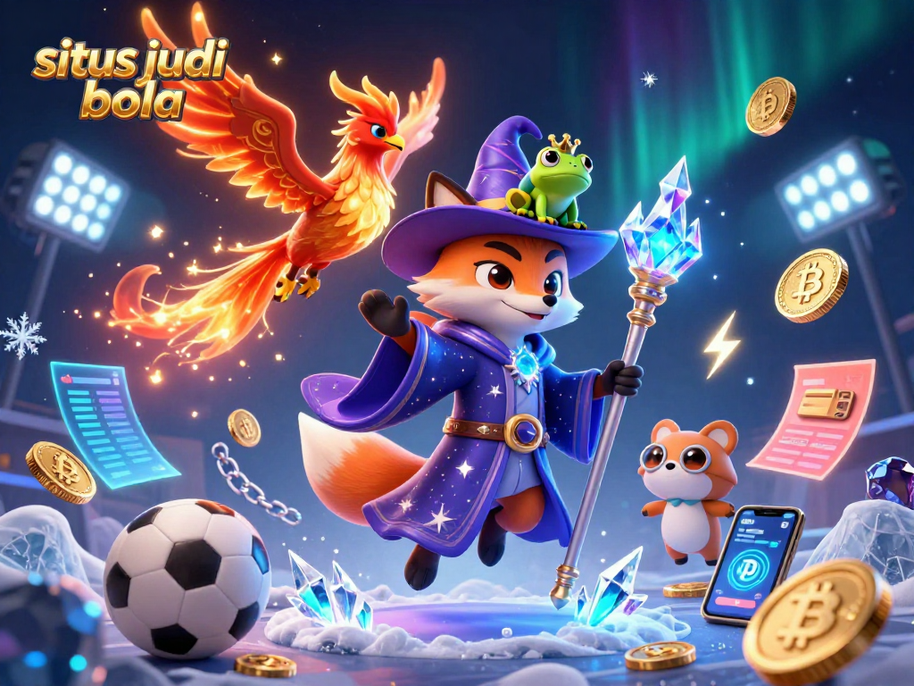 Experience situs judi bola with thrilling sports betting elements and vibrant illustrations.