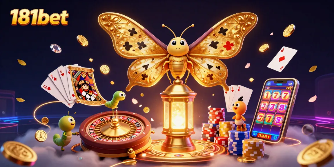 Experience thrilling gaming opportunities with 181bet's captivating casino scenes featuring vibrant illustrations of winnings.