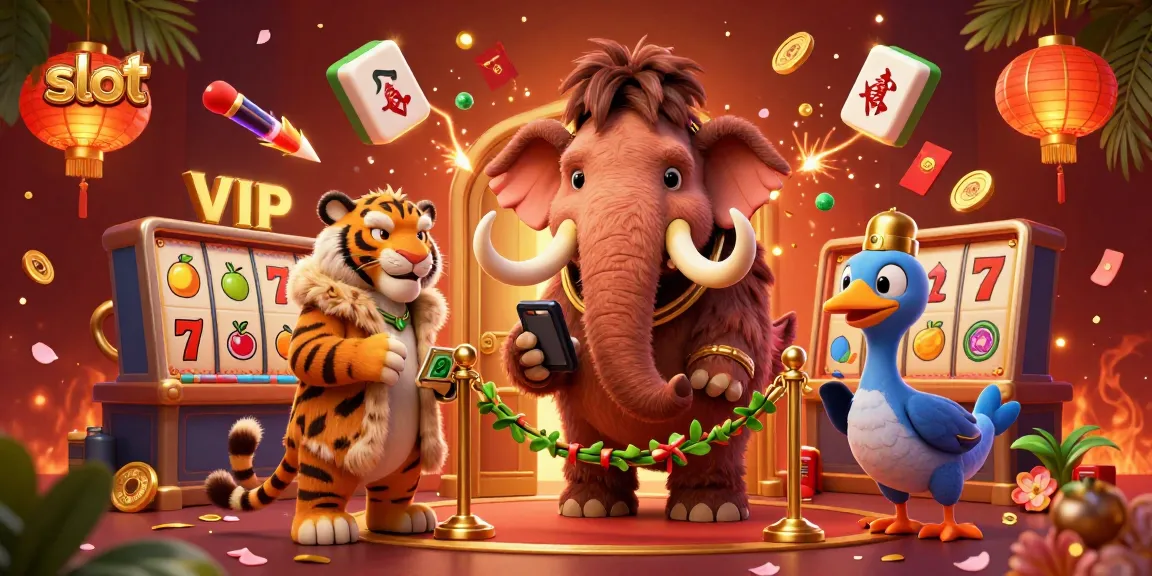 Players celebrating slots jackpots and spins in a vibrant casino scene with engaging characters.