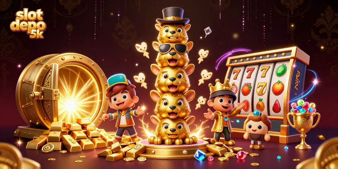 Experience thrilling gameplay with slot depo 5k showcasing a vibrant casino scene.