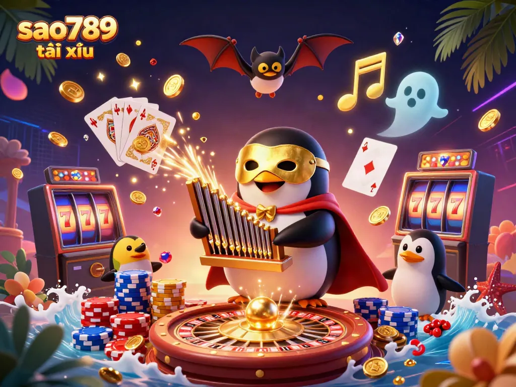 Experience the thrill of sao789 tài xỉu in this captivating 3D illustration, showcasing dynamic gaming elements and action.