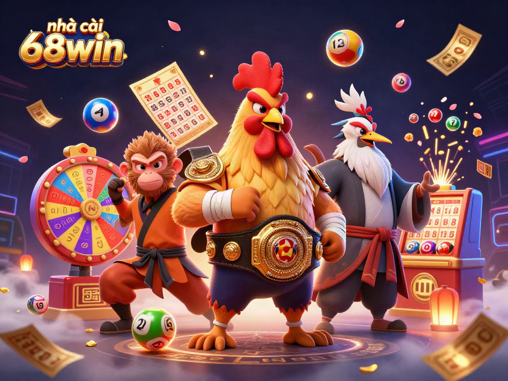 Play exciting games at nhà cái 68win featuring vibrant characters and dynamic lottery elements