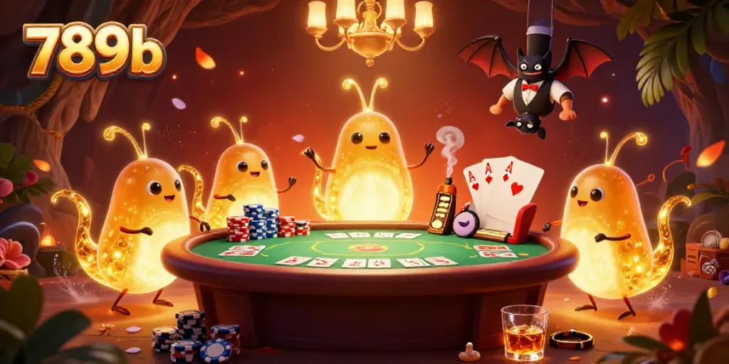 Experience thrilling gameplay at 789b with glowworms illuminating a vibrant cave casino.
