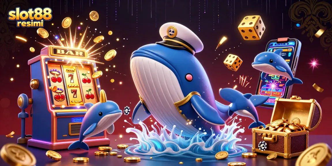 Experience thrilling gameplay with slot88 resmi in a vibrant, fun-filled 3D casino scene.