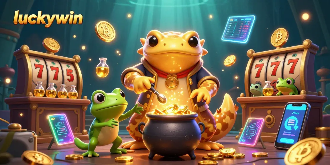 Experience the excitement of luckywin with this vibrant, engaging illustration of casino elements.
