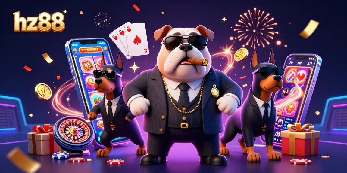 Spin reels and win with hz88 in a vibrant 3D casino scene featuring charismatic characters and game elements.