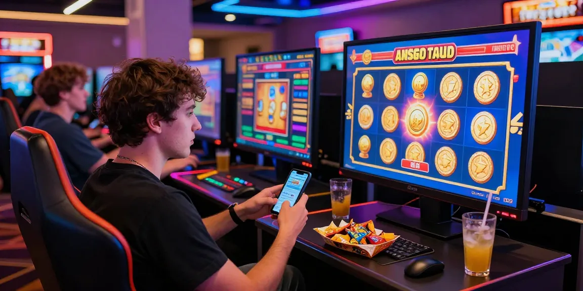 Exciting online casino scene showcasing deposit tanpa minimal slot games in a vibrant gaming environment.