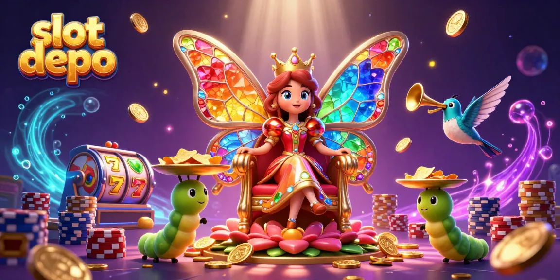 Spin to win at the slot depo with jackpot excitement and colorful casino elements all around.