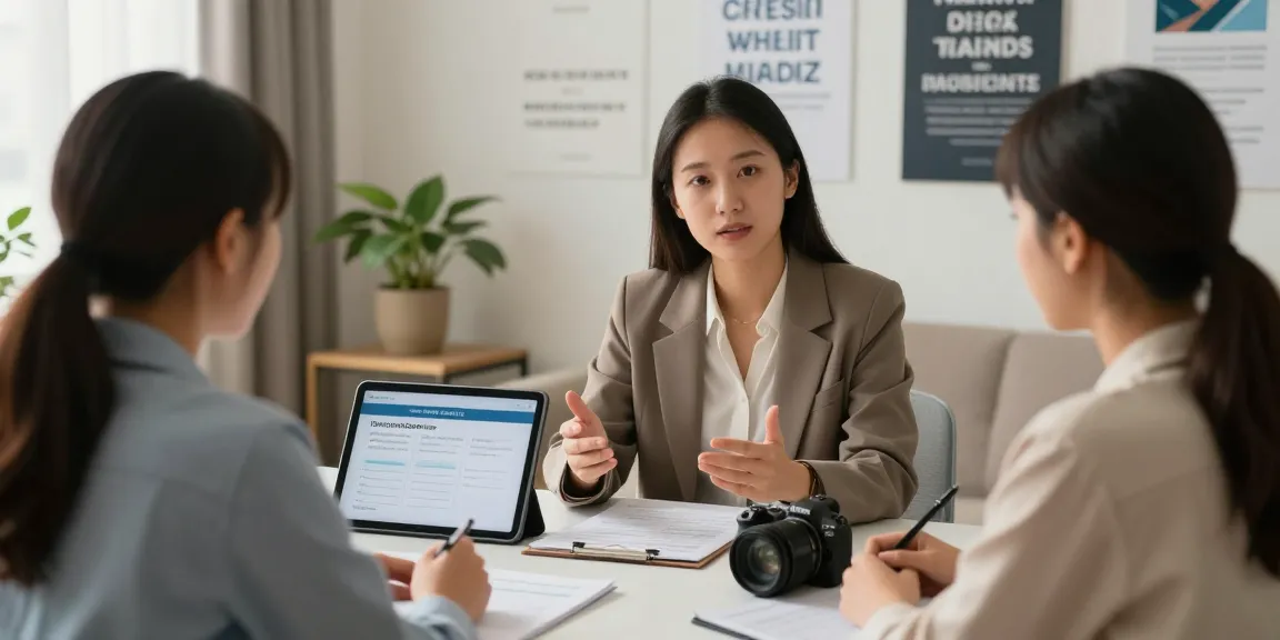 Credit-consolidation.ca/ expert financial counselor assisting a couple with credit management strategies in a welcoming office environment.