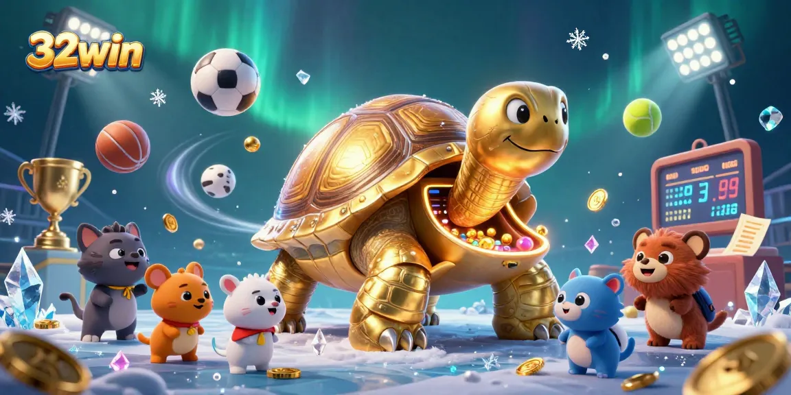 Bet on 32win and win big with thrilling sports action in this vibrant casino scene.