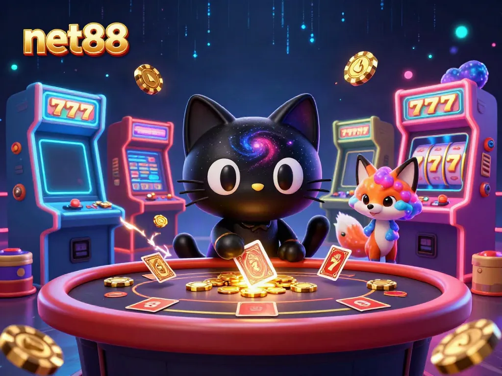 Experience thrilling gameplay with net88's vibrant cosmic casino featuring colorful 3D characters.