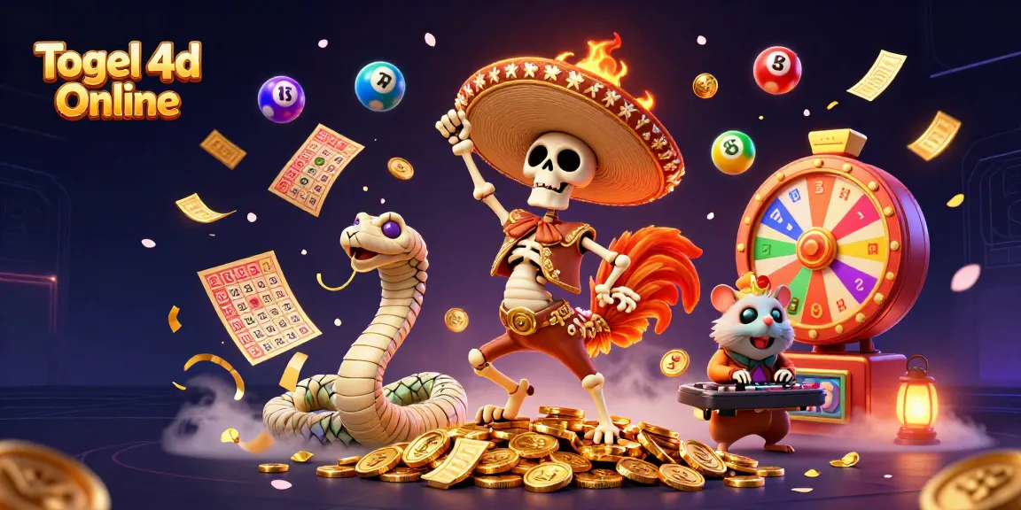 Togel 4d Online highlights exciting gaming adventures with vibrant lottery elements and engaging characters.
