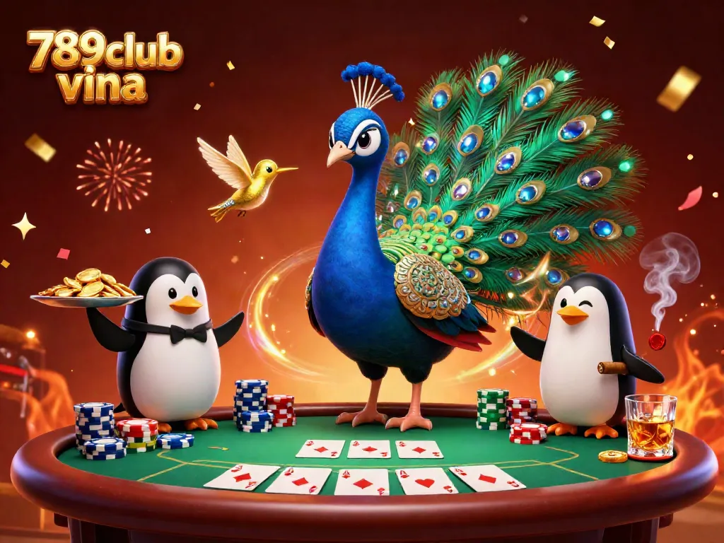 Experience vibrant gaming excitement at 789club vina with an enriching 3D casino illustration featuring iconic characters and gameplay.