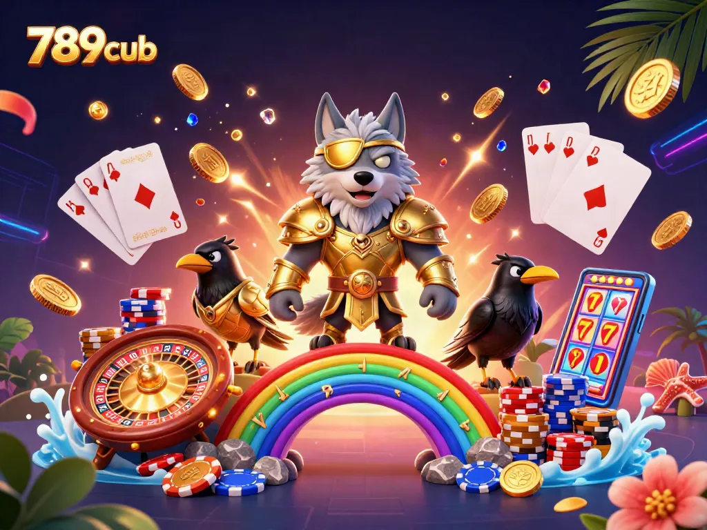 Join the excitement at 789club with a vibrant 3D casino scene featuring Odin and ravens.