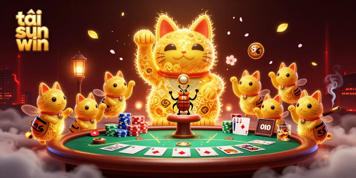 Immerse in the world of gaming with tải sun win as golden fireflies and a lucky cat transform the casino experience.