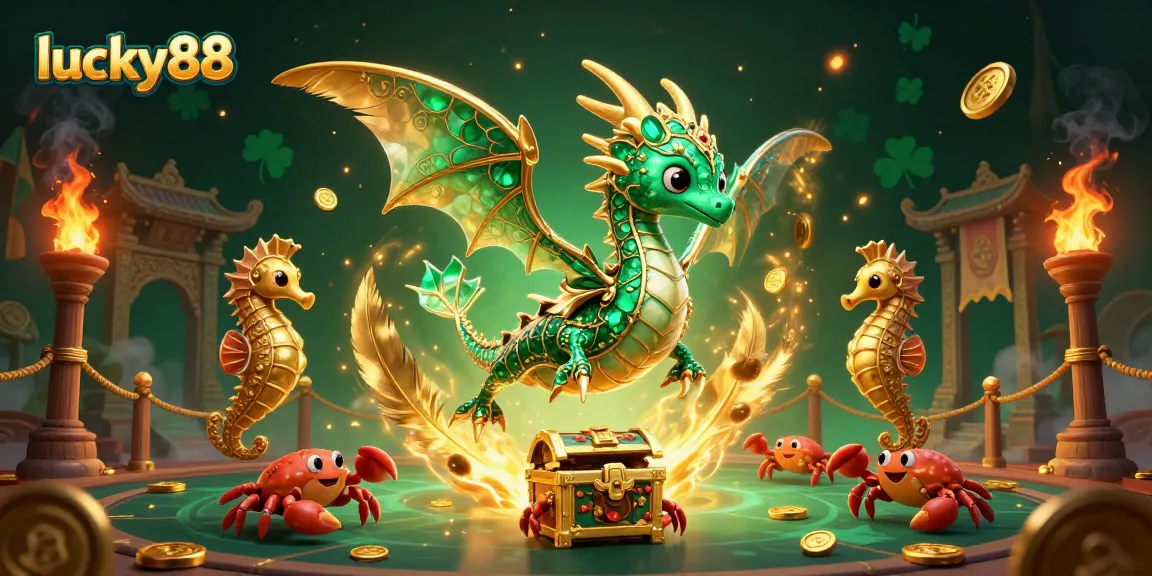 Engage with lucky88 as a vibrant sea dragon and seahorse guard embark on an underwater gaming adventure.