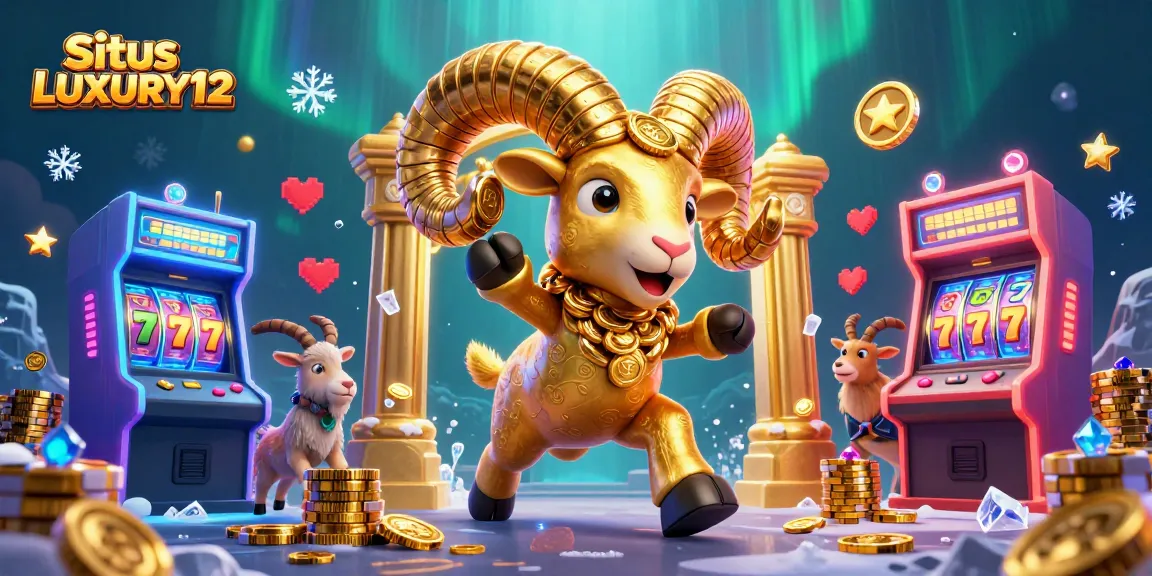 Experience the thrill of Situs LUXURY12 as a golden ram charges through a glorious casino scene.