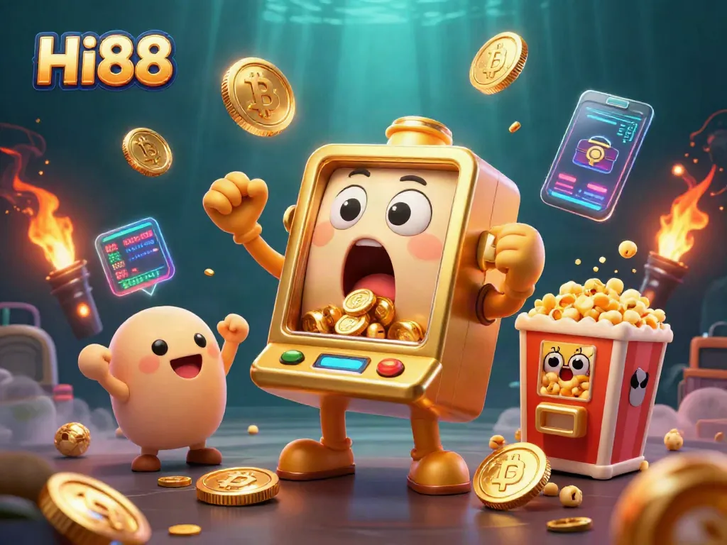 Win big at Hi88 with thrilling jackpots and exciting slots in a vibrant 3D illustration.