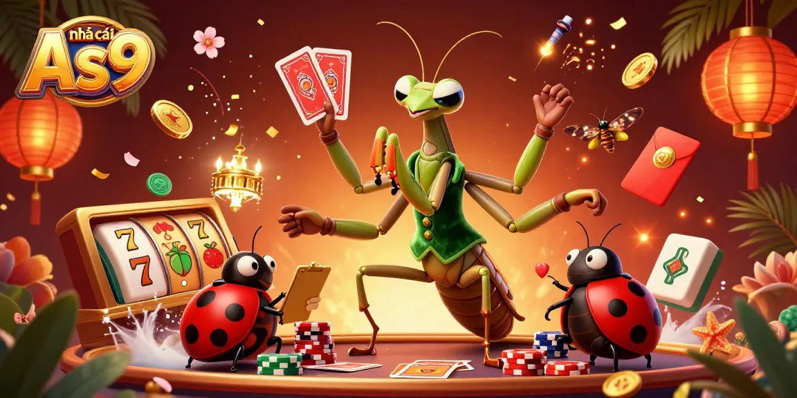 Engage with nhà cái As9 in this vibrant 3D casino illustration with dynamic gambling elements.