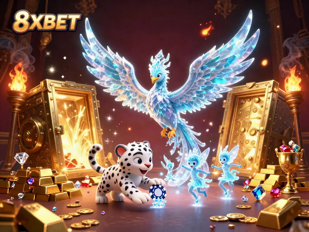 Experience thrilling gameplay with 8XBET's majestic characters and lavish casino treasures.