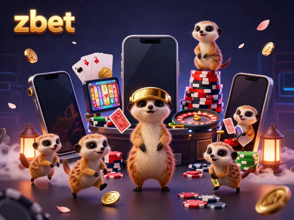 Experience thrilling casino action with meerkats at zbet, showcasing colorful slots and vibrant game elements.
