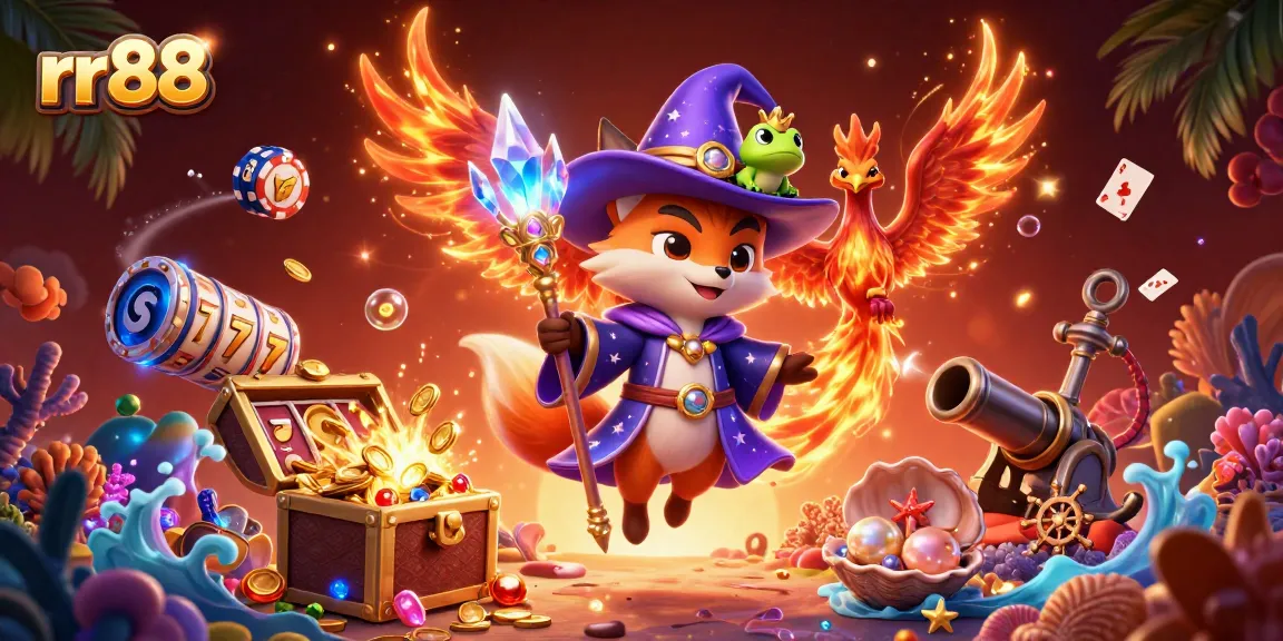 Engage with thrilling slots and jackpots at rr88, featuring vibrant fantasy elements and casino action.