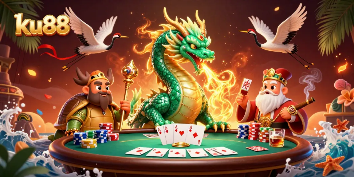 Engage with ku88 through a vibrant 3D scene of luck and strategy in poker.