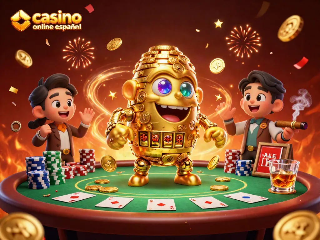 Experimenta la emoción del juego en un casino online español con el golem dorado y mesas de póker.